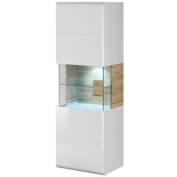 Fali vitrin DELTO TL07 san remo / fehér fényes